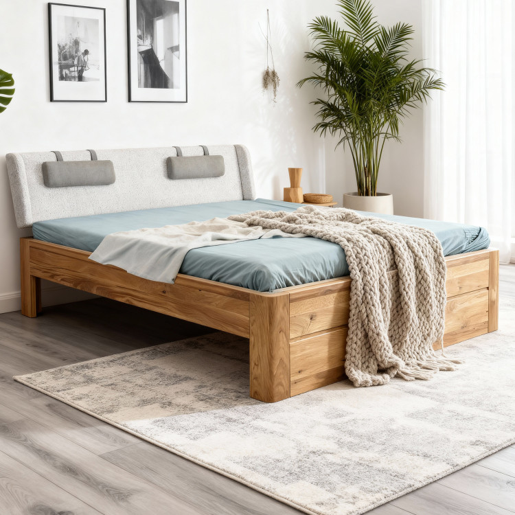 Holzbett aus Massivholz mit Stauraum, Madona 180 x 200 cm