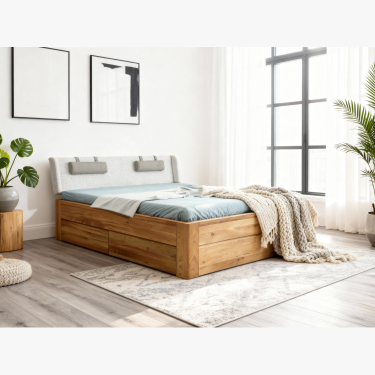 Holzbett aus Massivholz mit Stauraum, Madona 180 x 200 cm