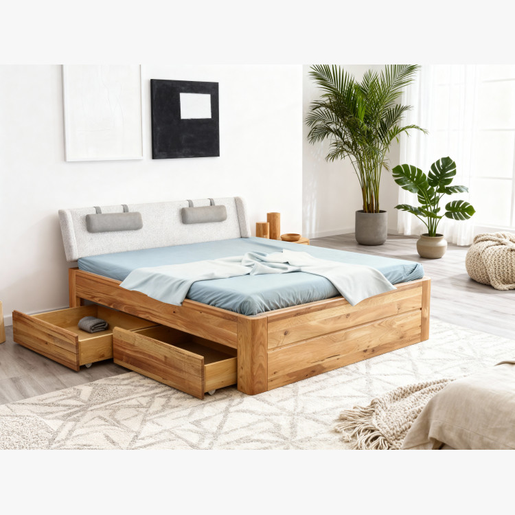 Holzbett aus Massivholz mit Stauraum, Madona 180 x 200 cm