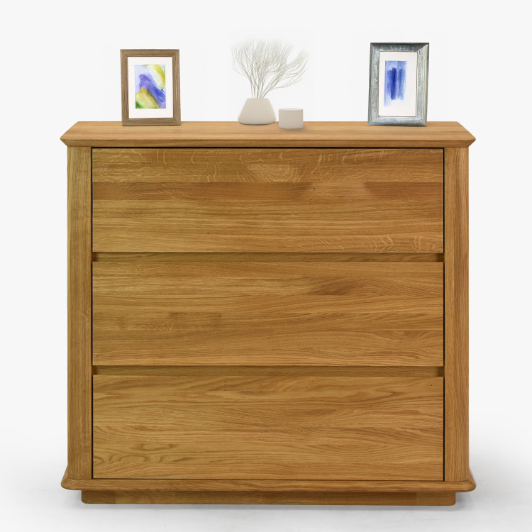 Premiäre Eichenkommode mit 3 Schubladen