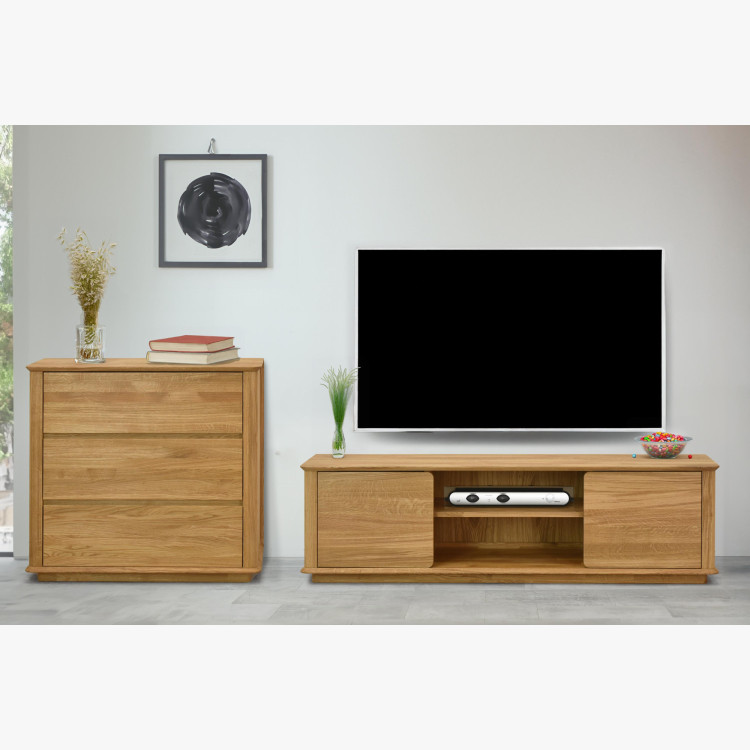 Premiäre Eichenkommode mit 3 Schubladen