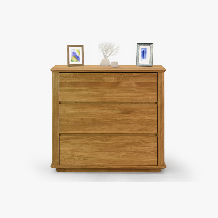 Premiäre Eichenkommode mit 3 Schubladen