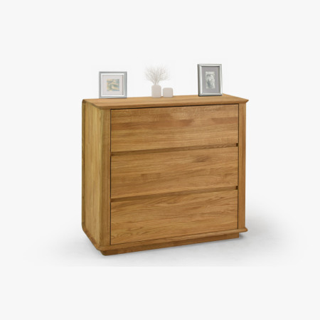 Premiäre Eichenkommode mit 3 Schubladen