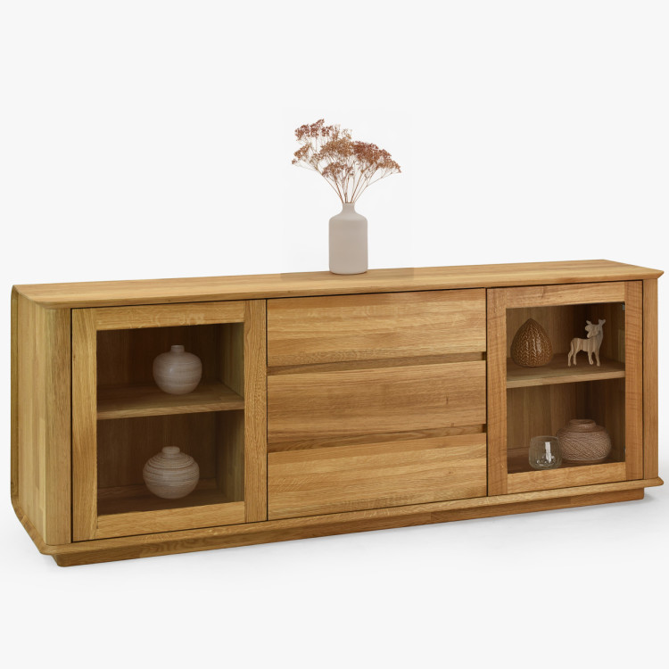 Premium Eiche Kommode mit Türen und Schubladen