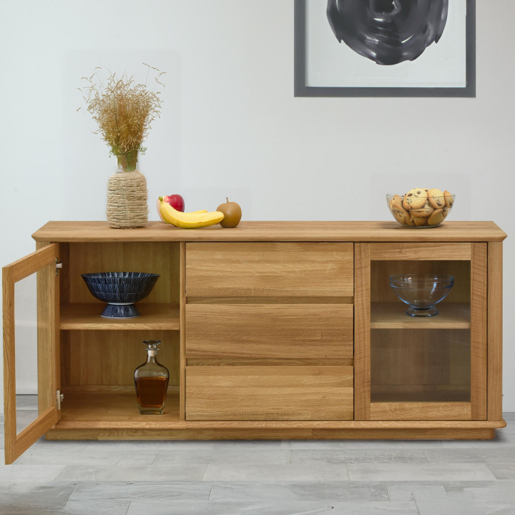 Premium Eiche Kommode mit Türen und Schubladen