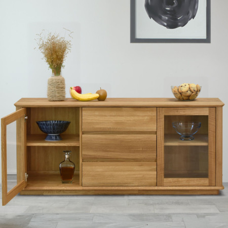 Premium Eiche Kommode mit Türen und Schubladen