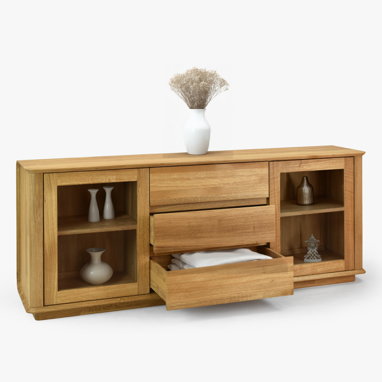 Premium Eiche Kommode mit Türen und Schubladen