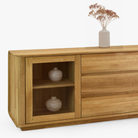 Premium Eiche Kommode mit Türen und Schubladen