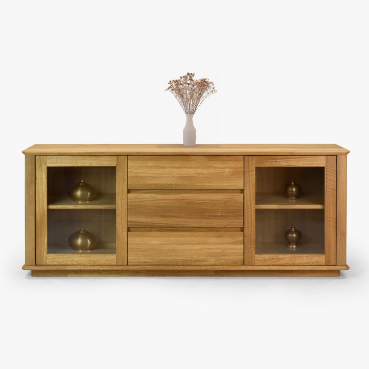 Premium Eiche Kommode mit Türen und Schubladen