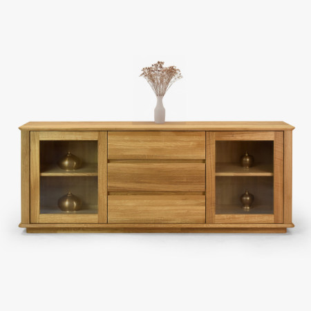 Premium Eiche Kommode mit Türen und Schubladen