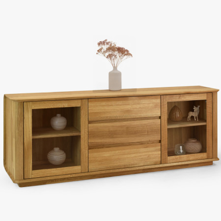 Premium Eiche Kommode mit Türen und Schubladen