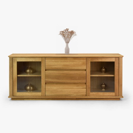 Premium Eiche Kommode mit Türen und Schubladen