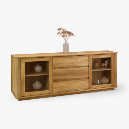 Premium Eiche Kommode mit Türen und Schubladen