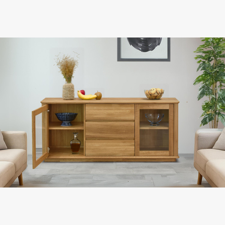 Premium Eiche Kommode mit Türen und Schubladen