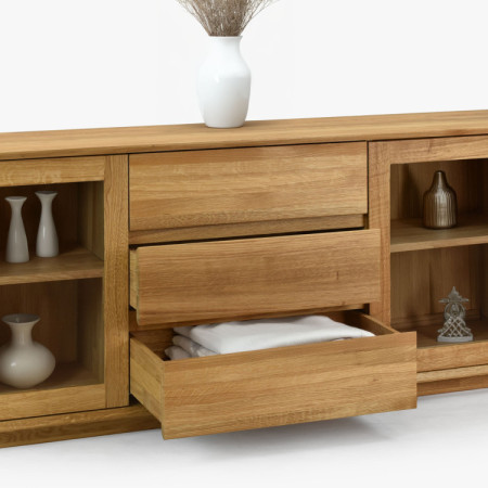 Premium Eichenkommode mit Türen und Schubladen