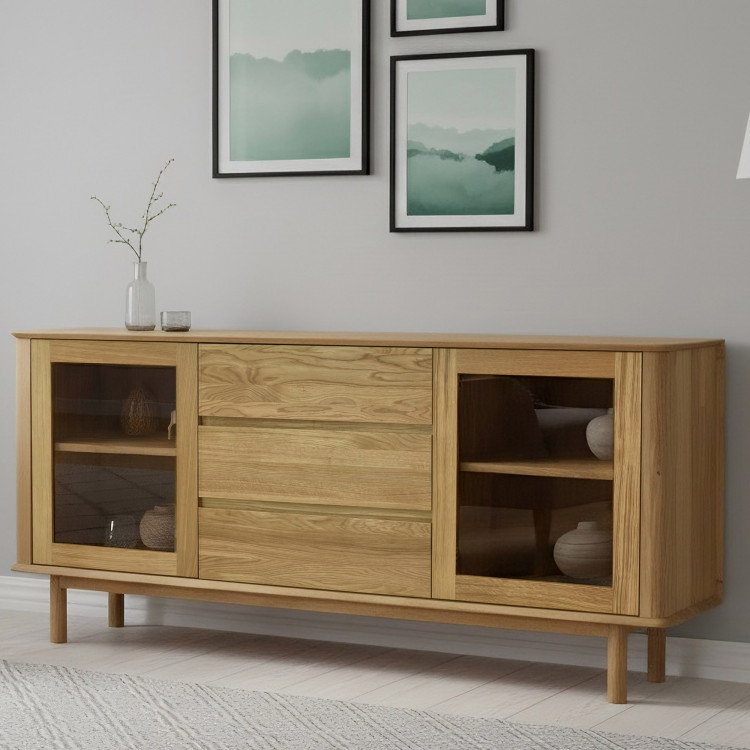 Premium Eichenkommode mit Türen und Schubladen