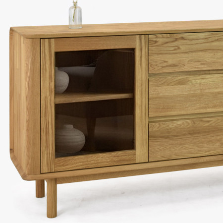 Premium Eichenkommode mit Türen und Schubladen