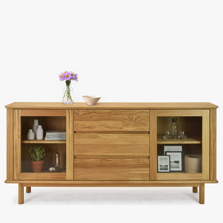 Premium Eichenkommode mit Türen und Schubladen