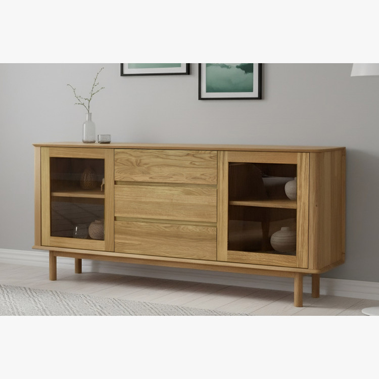 Premium Eichenkommode mit Türen und Schubladen