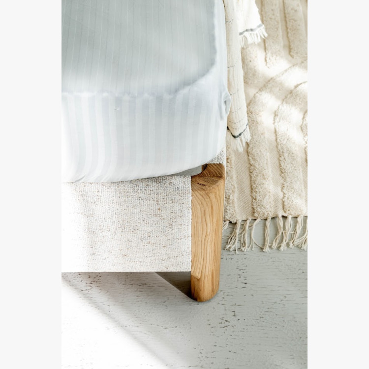 Manchmalbett mit Stauraum 180 × 200 cm, grauer Stoff