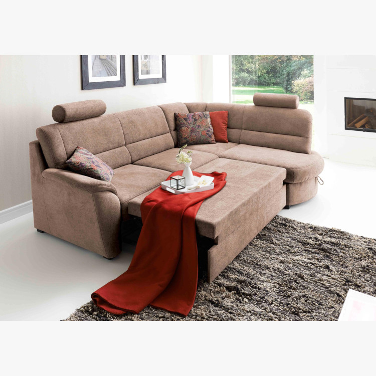 Moderne Wohnlandschaft mit Ottomane rechts