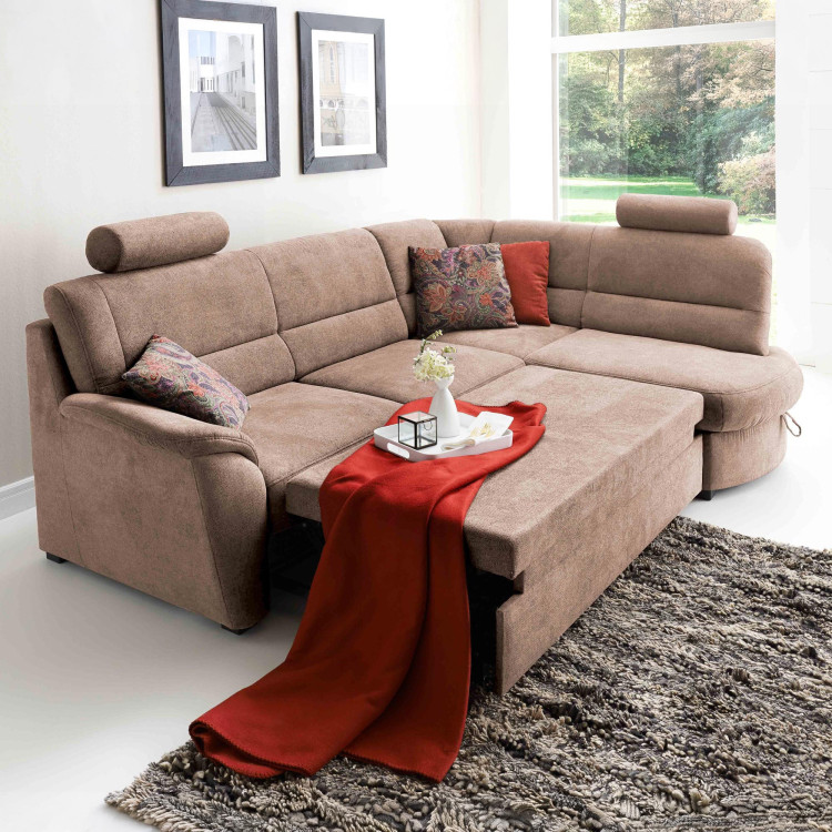 Moderne Wohnlandschaft mit Ottomane rechts