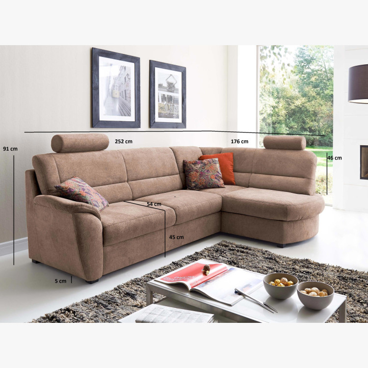 Moderne Wohnlandschaft mit Ottomane rechts