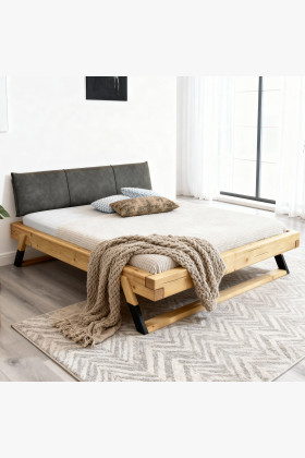 Dřevěná postel masiv 160 x 200 cm Josef – robust und modern