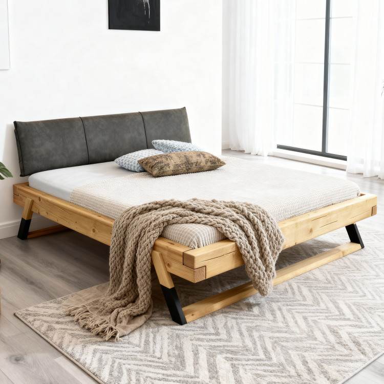 Dřevěná postel masiv 160 x 200 cm Josef – robust und modern