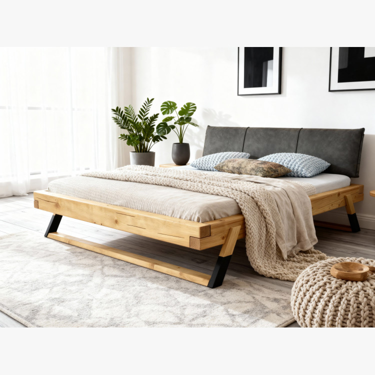 Dřevěná postel masiv 160 x 200 cm Josef – robust und modern