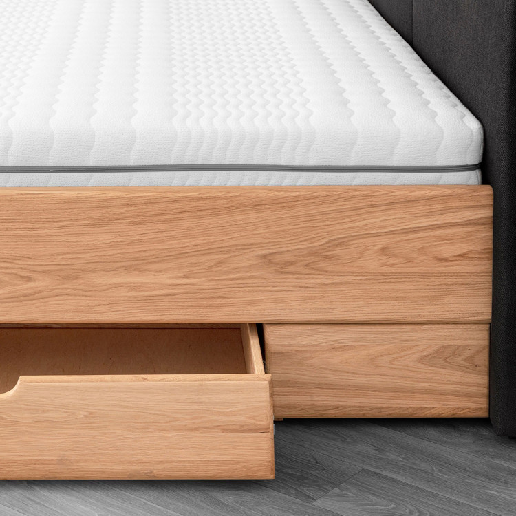 Postel aus Massivholz mit Stauraum 180 x 200 cm
