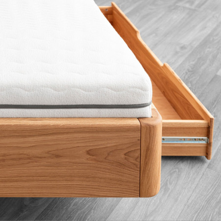 Postel aus Massivholz mit Stauraum 180 x 200 cm