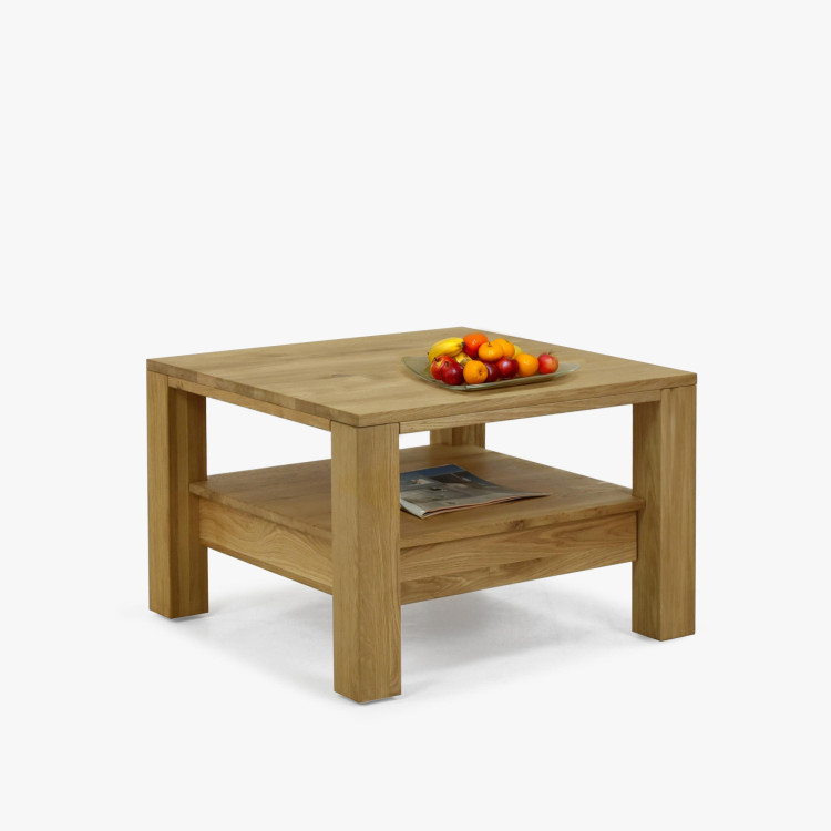 Dřevěný Eiche Couchtisch mit Regal