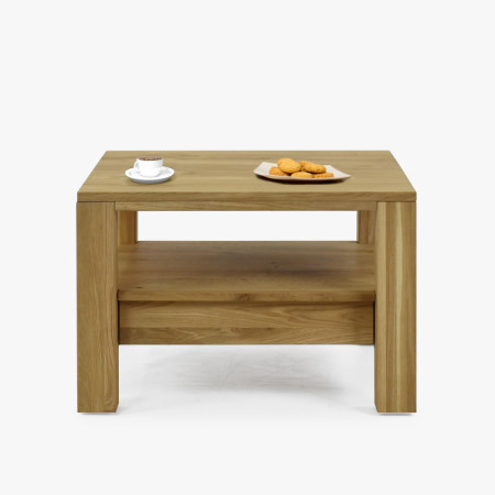 Dřevěný Eiche Couchtisch mit Regal