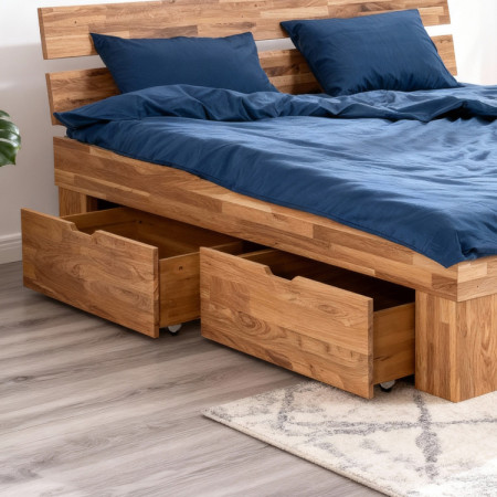 Holzbett 140 cm mit Stauraummöglichkeit