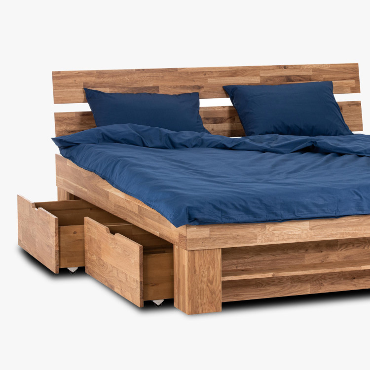 Holzbett 140 cm mit Stauraummöglichkeit