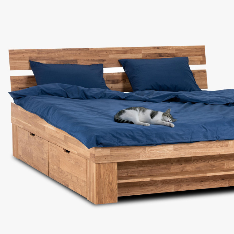 Holzbett 140 cm mit Stauraummöglichkeit