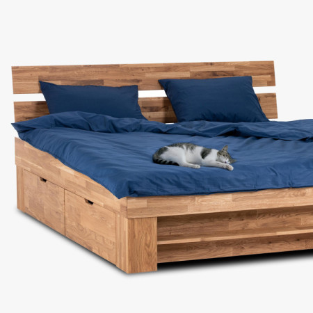 Holzbett 140 cm mit Stauraummöglichkeit