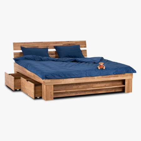 Holzbett 140 cm mit Stauraummöglichkeit