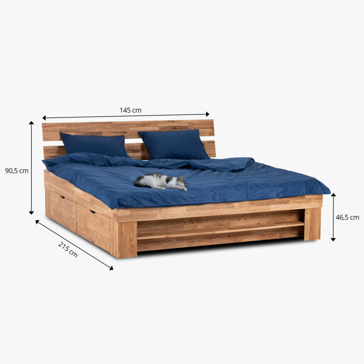 Holzbett 140 cm mit Stauraummöglichkeit