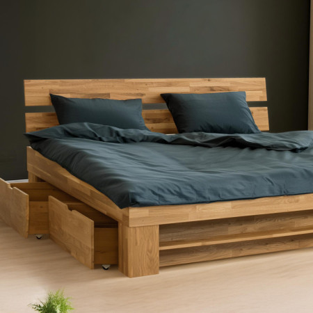 Holzbett 140 cm mit Stauraummöglichkeit