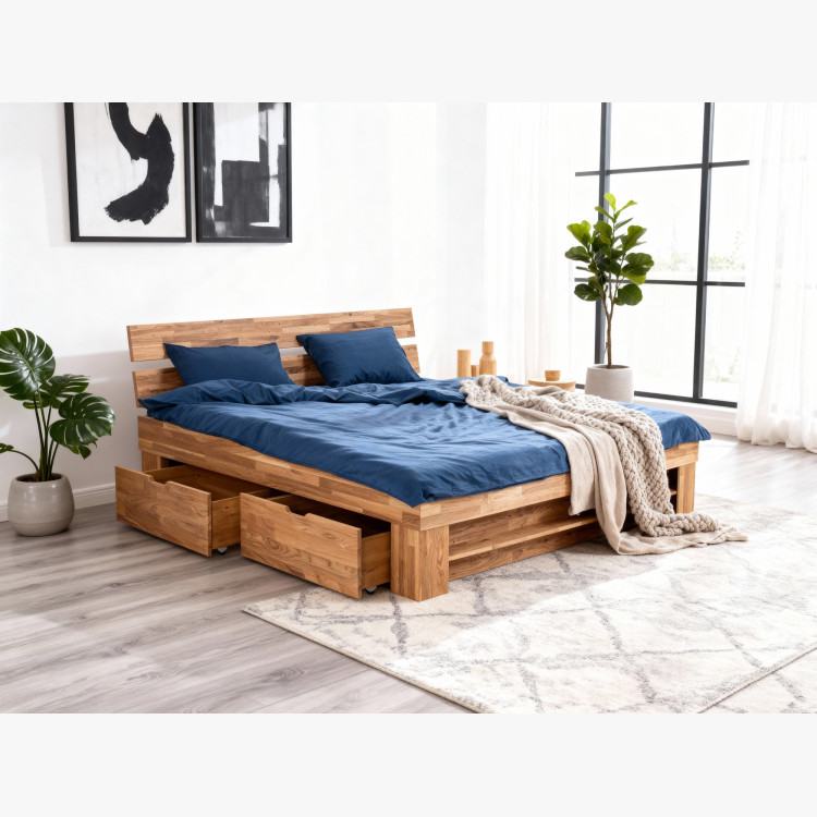 Holzbett 140 cm mit Stauraummöglichkeit