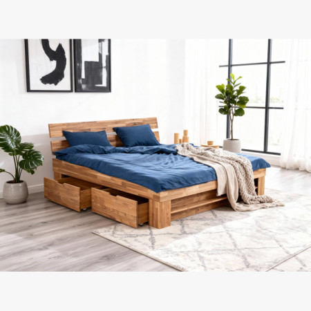 Holzbett 140 cm mit Stauraummöglichkeit