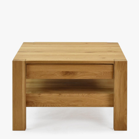 Holz-Couchtisch aus Eiche mit Ablage