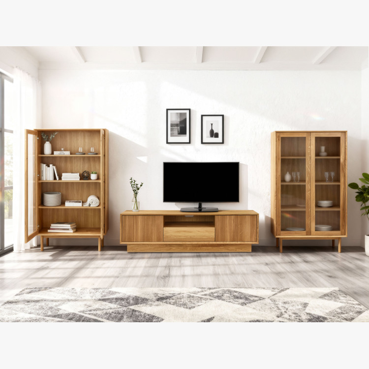 Massive TV-Kommode aus Eiche, Oslo II