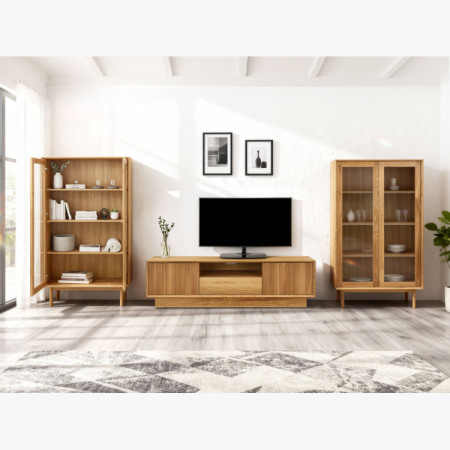 Massive TV-Kommode aus Eiche, Oslo II