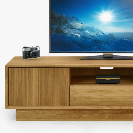 Massive TV-Kommode aus Eiche, Oslo II