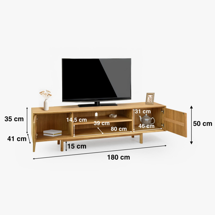 Dubowa TV-Kommode auf Füßen 180 cm, Oslo II