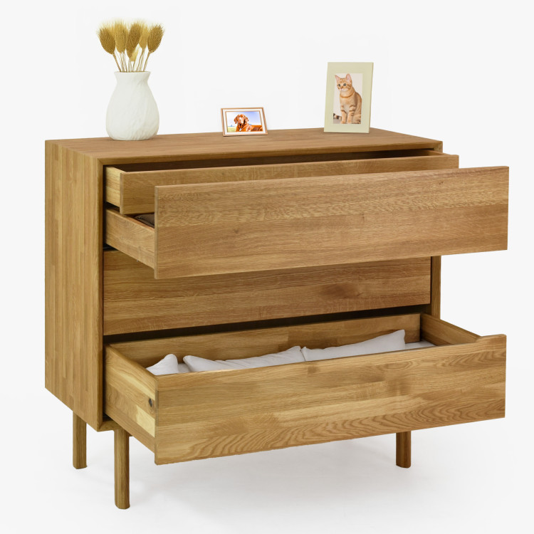Dubowa Kommode mit Schubladen Oslo II auf Füßen