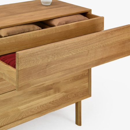 Dubowa Kommode mit Schubladen Oslo II auf Füßen